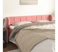 vidaXL Testiera ad Orecchio Rosa 183x23x78/88 cm in Velluto