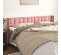 vidaXL Testiera ad Orecchio Rosa 203x16x78/88 cm in Velluto