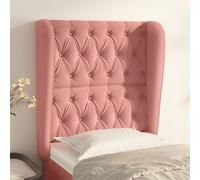 vidaXL Testiera ad Orecchio Rosa 83x23x118/128 cm in Velluto