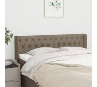 vidaXL Testiera ad Orecchio Tortora 163x16x78/88 cm in Tessuto