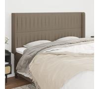 vidaXL Testiera ad Orecchio Tortora 183x16x118/128 cm in Tessuto