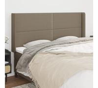 vidaXL Testiera ad Orecchio Tortora 203x16x118/128 cm in Tessuto