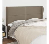 vidaXL Testiera ad Orecchio Tortora 203x23x118/128 cm in Tessuto