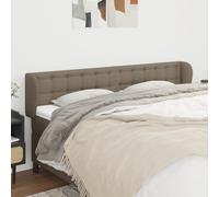 vidaXL Testiera ad Orecchio Tortora 203x23x78/88 cm in Tessuto