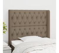 vidaXL Testiera ad Orecchio Tortora 93x16x118/128 cm in Tessuto