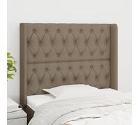 vidaXL Testiera ad Orecchio Tortora 93x16x118/128 cm in Tessuto
