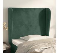 VIDAXL - Testiera Ad Orecchio Verde Scuro 103x23x118/128cm In Velluto