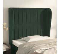 vidaXL Testiera ad Orecchio Verde Scuro 103x23x118/128cm in Velluto