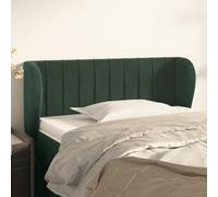 vidaXL Testiera ad Orecchio Verde Scuro 103x23x78/88 cm in Velluto