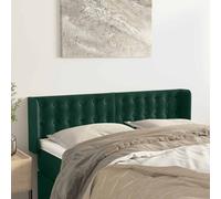 vidaXL Testiera ad Orecchio Verde Scuro 147x16x78/88 cm in Velluto