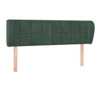 vidaXL Testiera ad Orecchio Verde Scuro 147x23x78/88 cm in Velluto