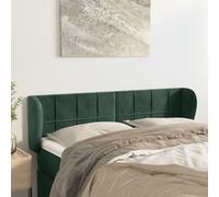 vidaXL Testiera ad Orecchio Verde Scuro 147x23x78/88 cm in Velluto