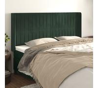 vidaXL Testiera ad Orecchio Verde Scuro 163x16x118/128 cm in Velluto