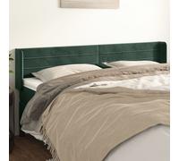 vidaXL Testiera ad Orecchio Verde Scuro 163x16x78/88 cm in Velluto