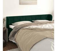 vidaXL Testiera ad Orecchio Verde Scuro 163x23x78/88 cm in Velluto