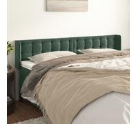 vidaXL Testiera ad Orecchio Verde Scuro 183x16x78/88 cm in Velluto