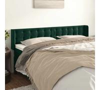 vidaXL Testiera ad Orecchio Verde Scuro 183x16x78/88 cm in Velluto