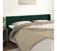 vidaXL Testiera ad Orecchio Verde Scuro 203x16x78/88 cm in Velluto