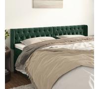 vidaXL Testiera ad Orecchio Verde Scuro 203x16x78/88 cm in Velluto