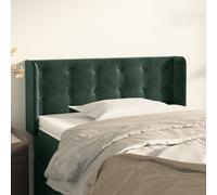 vidaXL Testiera ad Orecchio Verde Scuro 93x16x78/88 cm in Velluto