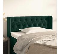 vidaXL Testiera ad Orecchio Verde Scuro 93x16x78/88 cm in Velluto