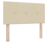 vidaXL Testiera bassa color crema regolabile in altezza | design salvaspazio in legno naturale durevole e tessuto | elegante accessorio per letto moderno | mobili da parete
