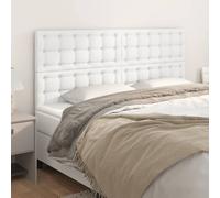 VidaXL Testiera 4 pz Bianca 90x5x78/88 cm in Similpelle