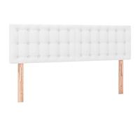 vidaXL Testiera Bianca a LED 144x5x78/88 cm in Similpelle