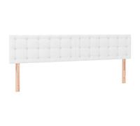 vidaXL Testiera Bianca a LED 160x5x78/88 cm in Similpelle