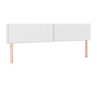 vidaXL Testiera Bianca a LED 200x5x78/88 cm in Similpelle
