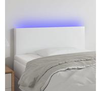 vidaXL Testiera Bianca a LED 80x5x78/88 cm in Similpelle