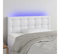 vidaXL Testiera Bianca a LED 90x5x78/88 cm in Similpelle