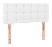 VIDAXL - Testiera Bianco A Led 100x5x78/88 Cm In Similpelle