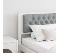 vidaXL Testiera Bianco e grigio chiaro 180 cm Legno di pino massello