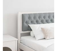 vidaXL Testiera Bianco e grigio chiaro 200 cm Legno di pino massello