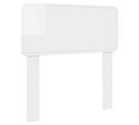 vidaXL Testiera Bianco Lucido Legno Multistrato, Testiera Moderna Rettangolare, aggiunta Resistente per Letti, Design Minimalista per Migliorare la Zona Notte