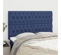 vidaXL Testiera Blu 144x7x118/128 cm Tessuto
