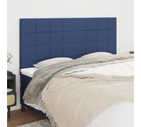 vidaXL Testiera Blu 200x5x118/128 cm Tessuto