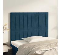 vidaXL Testiere 2 pz Blu Scuro 100x5x78/88 cm in Velluto