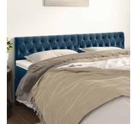 VidaXL Testiera 2 pz Blu Scuro 90x7x78/88 cm in Velluto