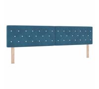 vidaXL Testiera Blu Scuro in Velluto con Cristalli, 200 cm, Altezza Regolabile, per Arredare Modernamente la Camera da Letto, Design da Montare sulla Parete, Cuscino Comodo e Stiloso