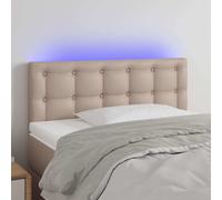 vidaXL Testiera Cappuccino a LED 100x5x78/88 cm in Similpelle