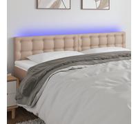 vidaXL Testiera Cappuccino a LED 180x5x78/88 cm in Similpelle