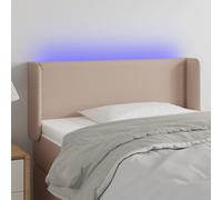 vidaXL Testiera Cappuccino a LED 83x16x78/88 cm in Similpelle