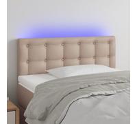 vidaXL Testiera Cappuccino a LED 90x5x78/88 cm in Similpelle