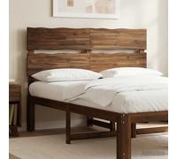 vidaXL Testiera con bordo vivo ROSTOCK Marrone Scuro 135 cm
