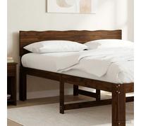 vidaXL Testiera con bordo vivo ROSTOCK Marrone Scuro 160 cm