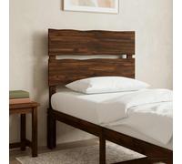 vidaXL Testiera con bordo vivo ROSTOCK Marrone Scuro 75 cm