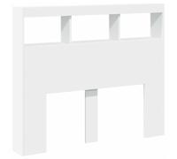 vidaXL Testiera con Contenitore a LED Bianca 120x17x102 cm