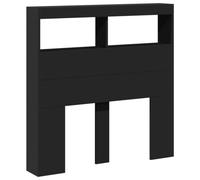 vidaXL Testiera con Contenitore a LED Nera 100x17x102 cm